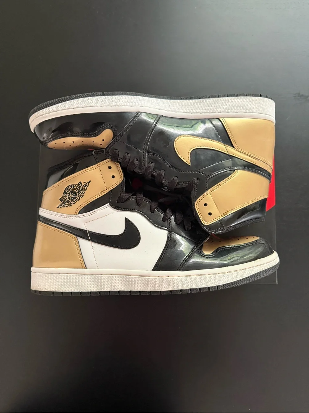 Nike Air Jordan 1 Gold Toe— Black & Gold Men's Sneakers
